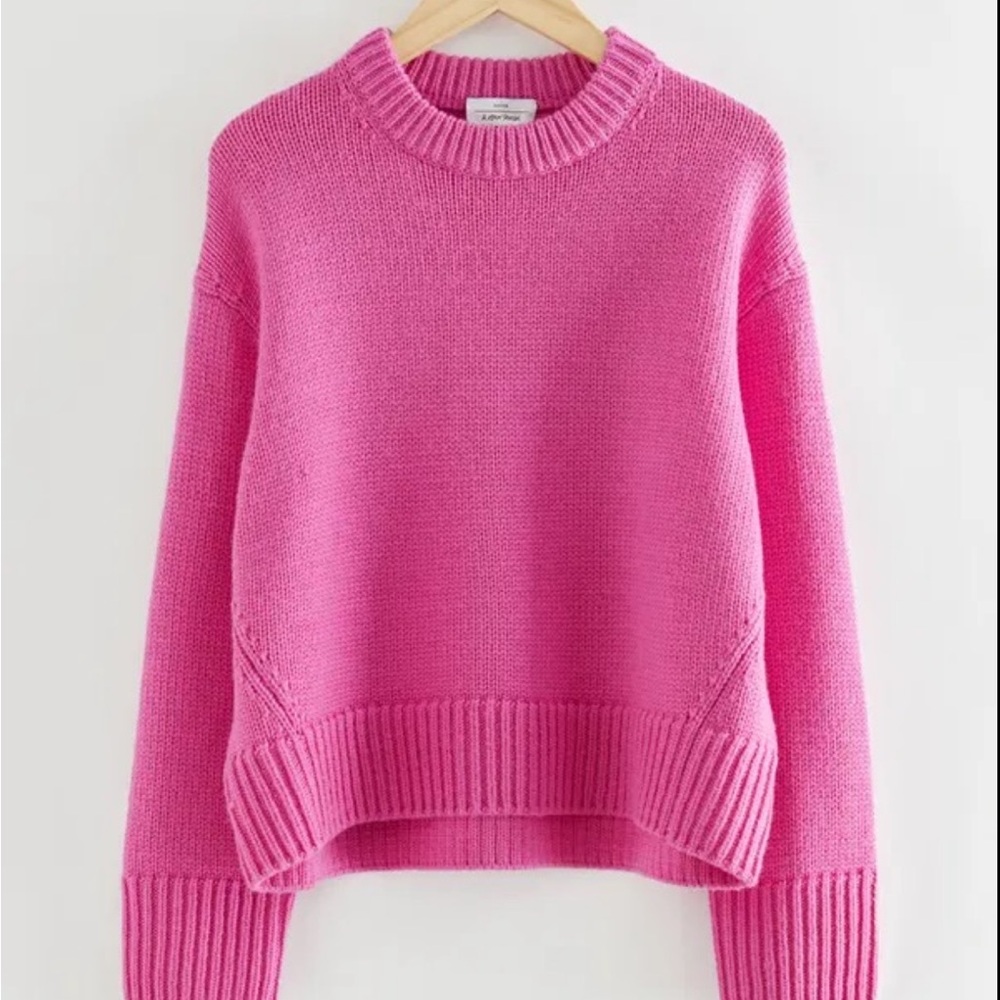 & Other Stories pink 100% wool sweater